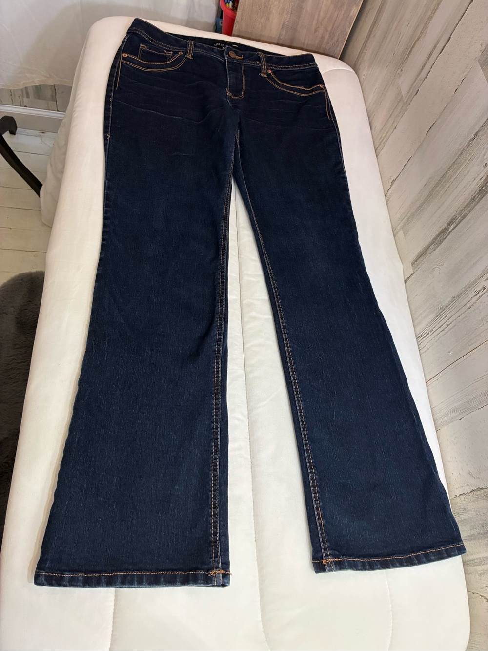 Fade to Blue Women's Dark Blue Bootcut Stretch Jeans Sz 8